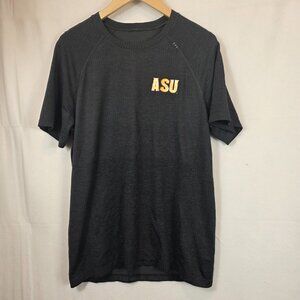 ASU Lululemon Metal Vent Tech Shirt Medium Gray Black flaw